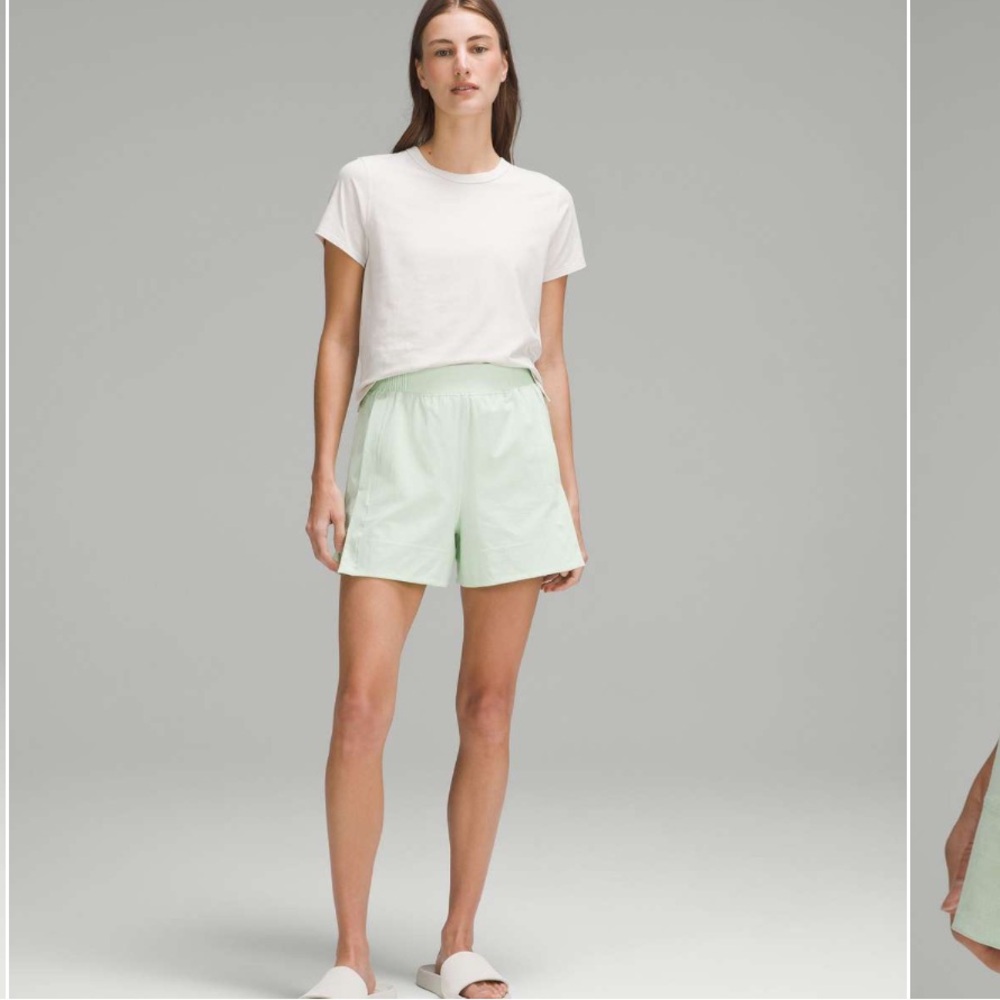 Lululemon Stretch Woven Relaxed-Fit High-Rise Short 4"
Kohlrabi Green